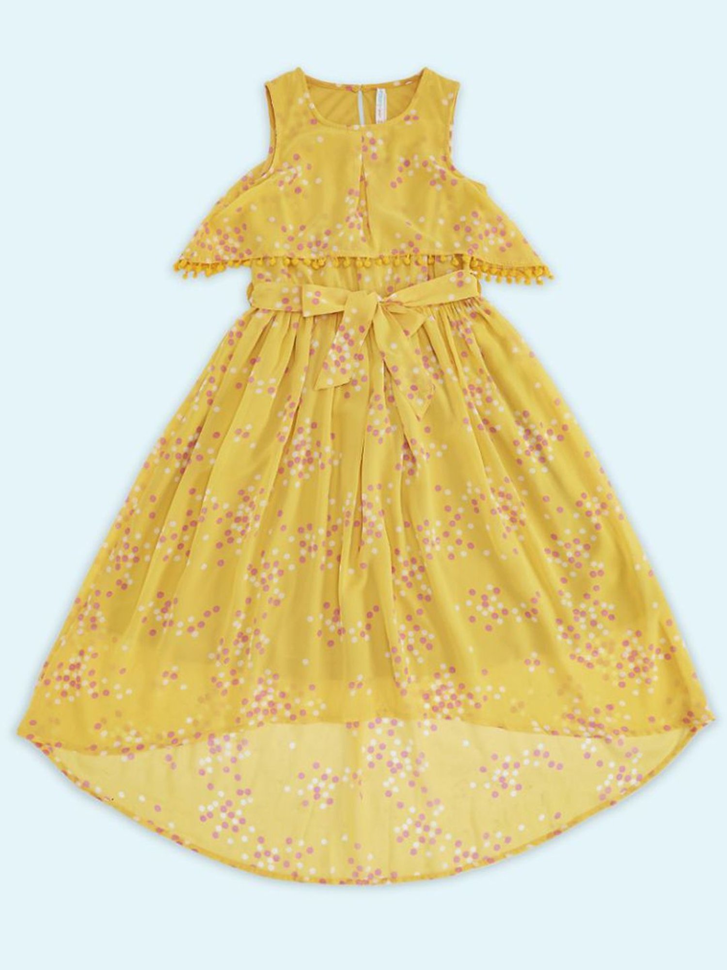 Pantaloons Junior Mustard Printed Dress