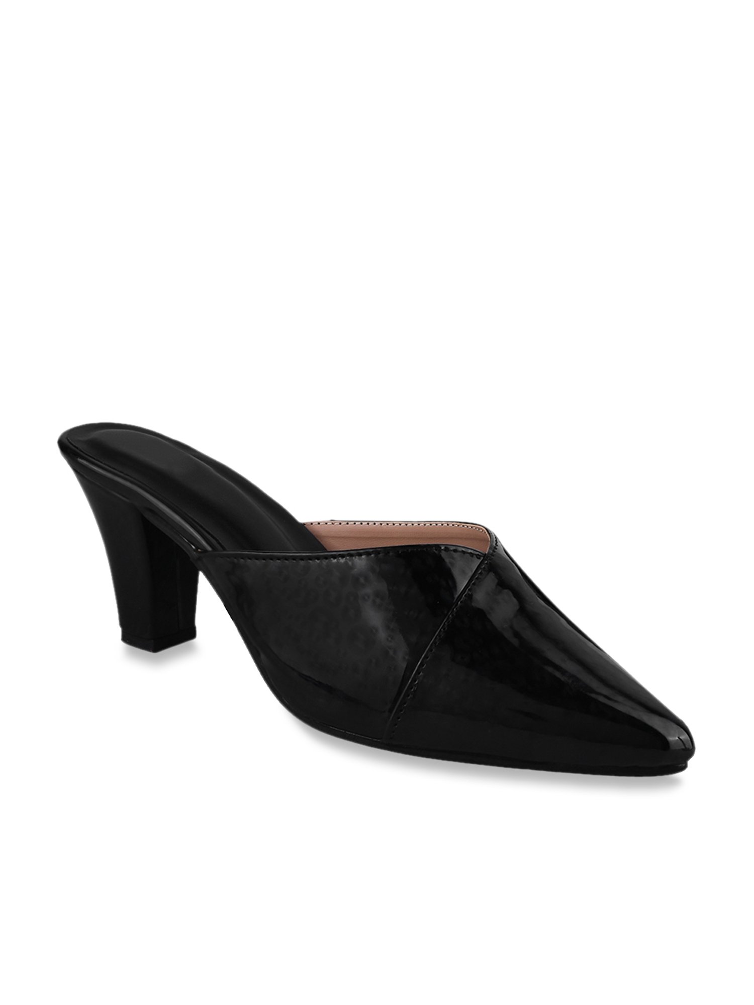 The White Pole Women's Black Mule Shoes