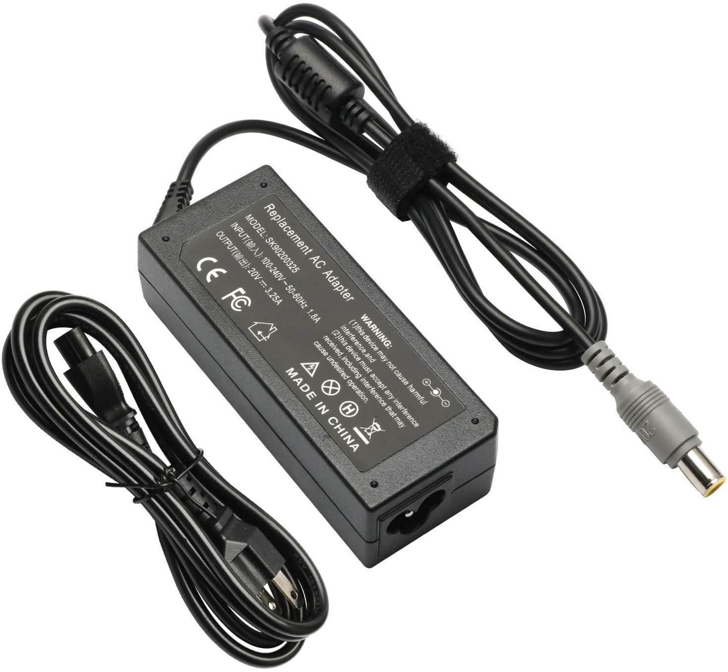 65W Laptop Adapter Charger for Lenovo Thinkpad E545 T420 T400 T410 T420s T500 T520 T530 E545 X140e X230 Edge 15 E430 E520 E530 T430u T520 X120e R500 SL500 SL510 AC Power Supply Cord
