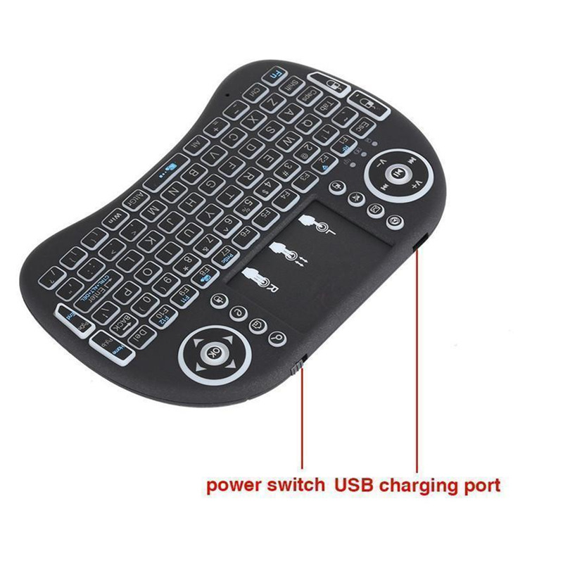 Mini i8 2.4G Air Mouse Wireless Keyboard Black with Touchpad