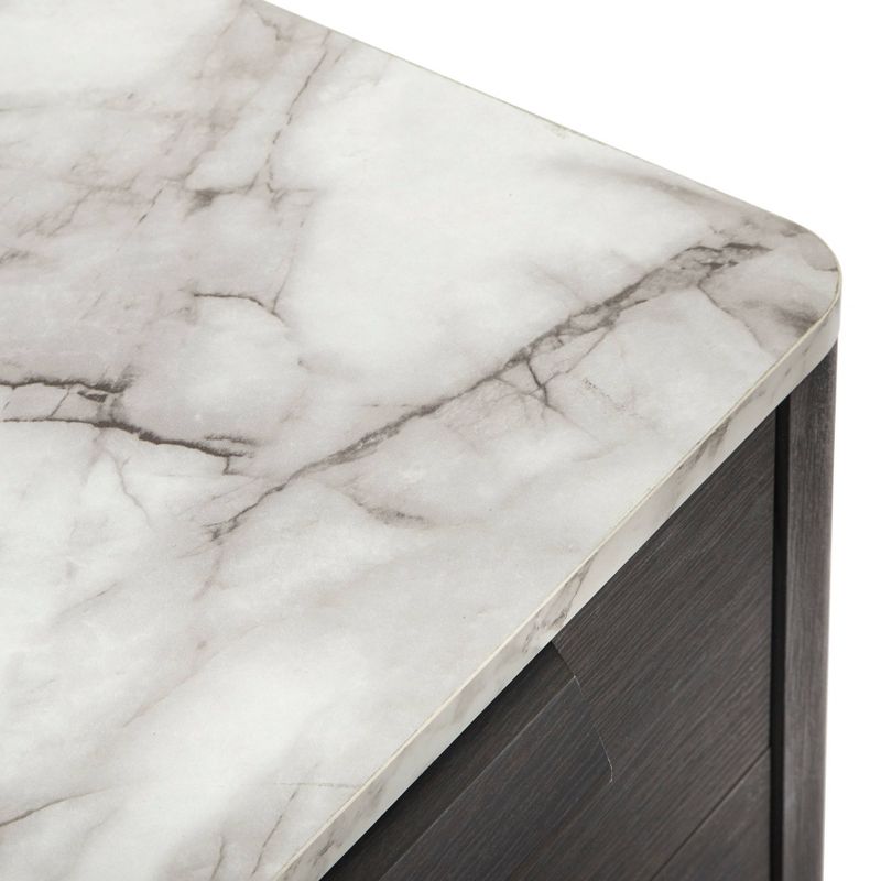 Keely Nightstand Charcoal Gray - Buylateral