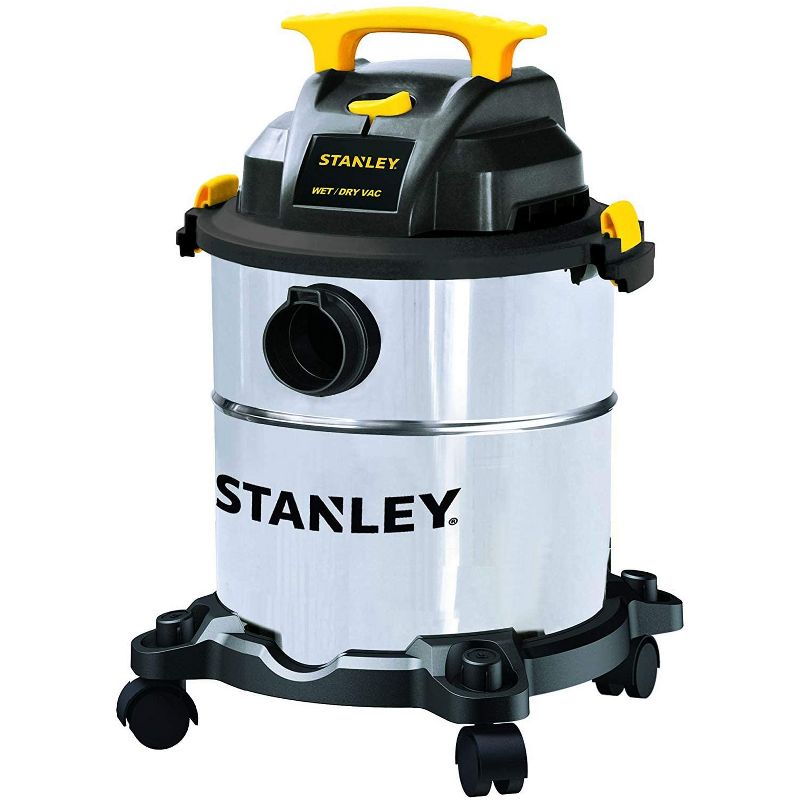 Stanley SL18116 Universal Portable Stainless Steel 6 Gallon Wet Dry Floor Shop Vacuum Cleaner and Blower with Wheels