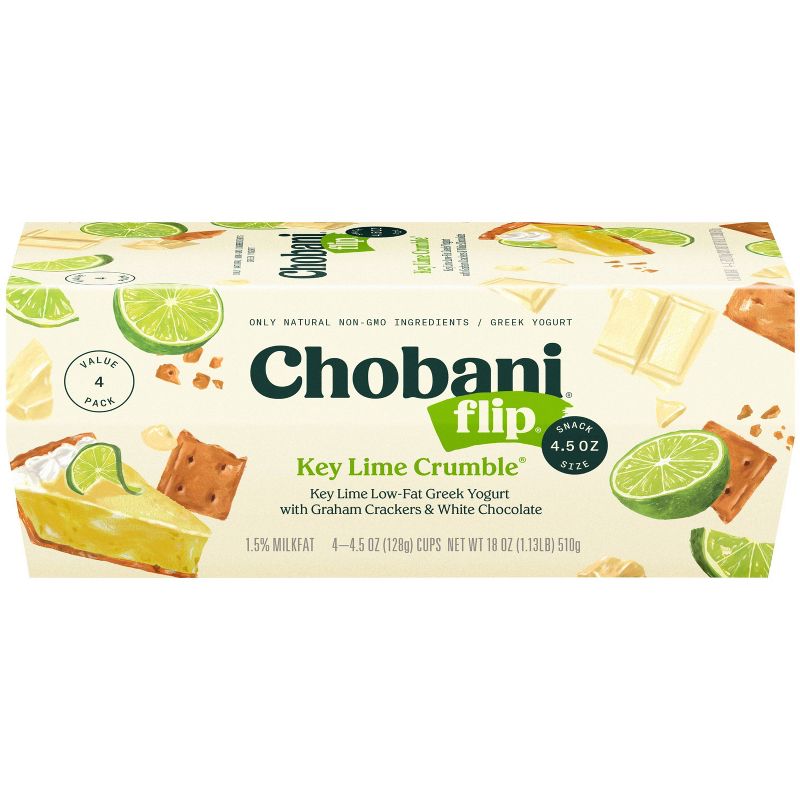 Chobani Flip Key Lime Crumble Low Fat Greek Yogurt - 4ct/4.5oz Cups