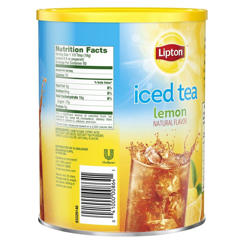 Lipton Lemon Sweetened Iced Tea Mix - 20 qt