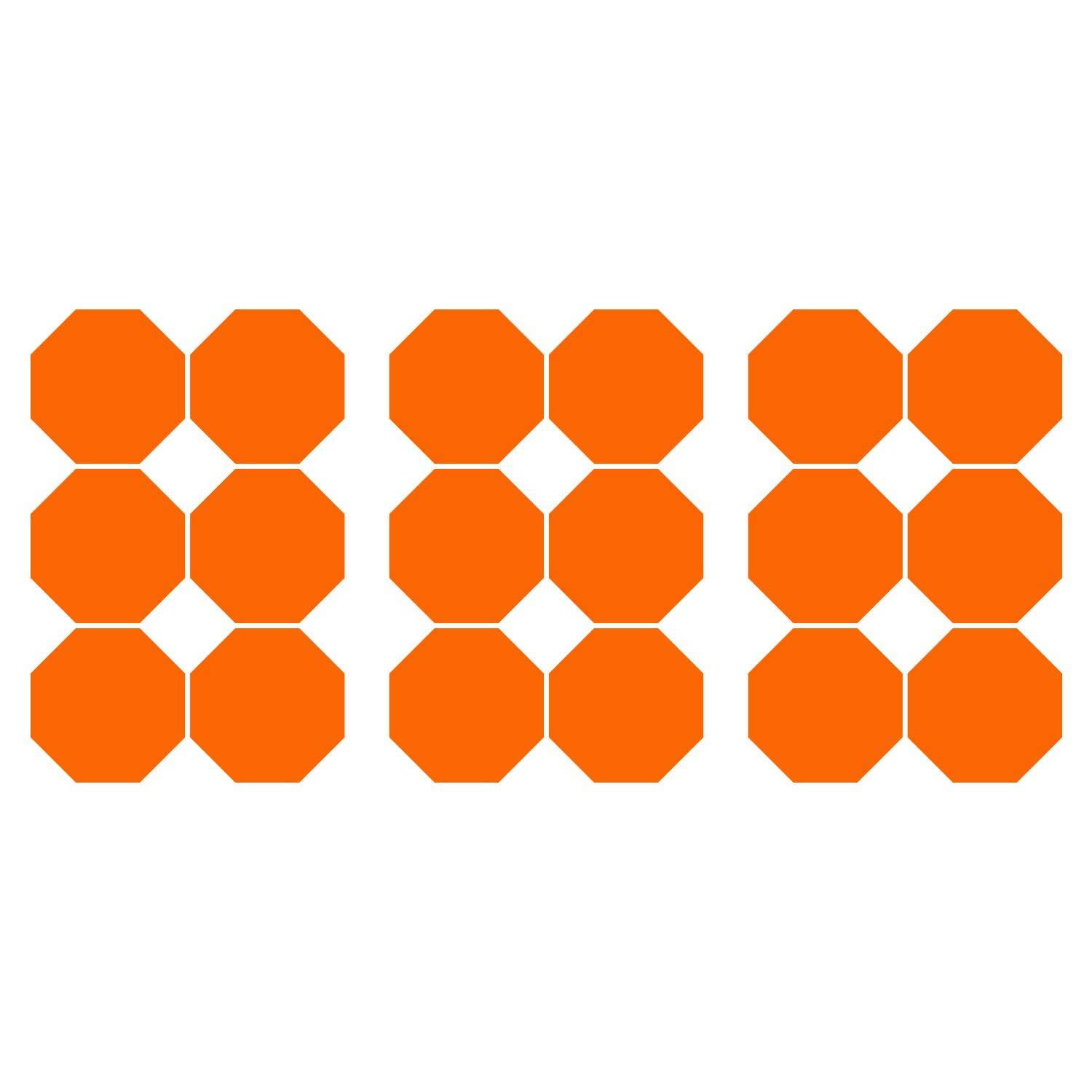 LiteMark 3.5 Inch Black Removable Octagon Decals - Pack of 18