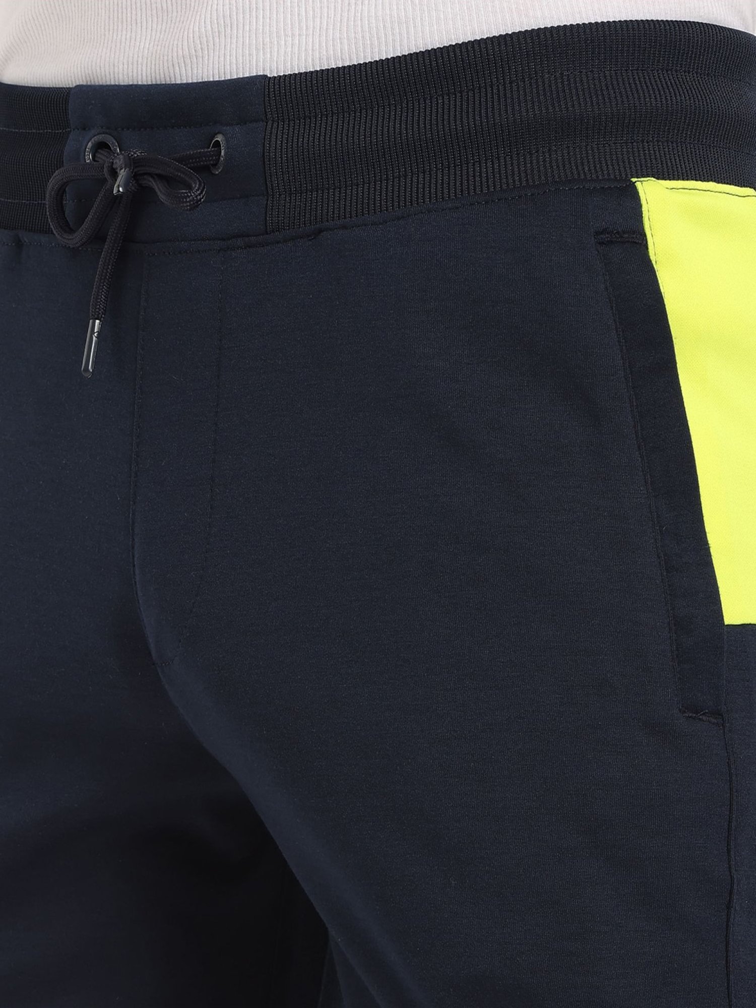 U.S. Polo Assn. Navy Blue Slim Fit Printed Sports Shorts