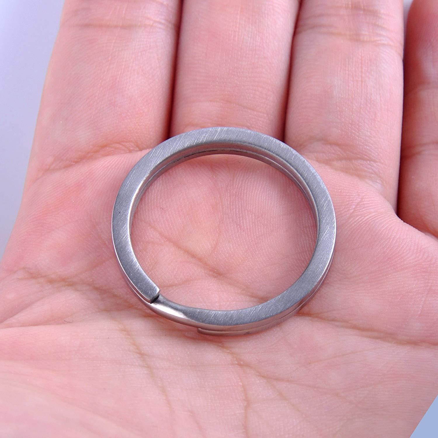 BANG TI Titanium 1.25" Heavy Duty Key Rings Durable Tight Split (Pack of 5)