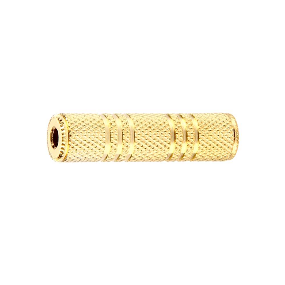 SatelliteSale Stereo Jack 3.5mm Female to 3.5mm Female Gold Plated Metal Adapter