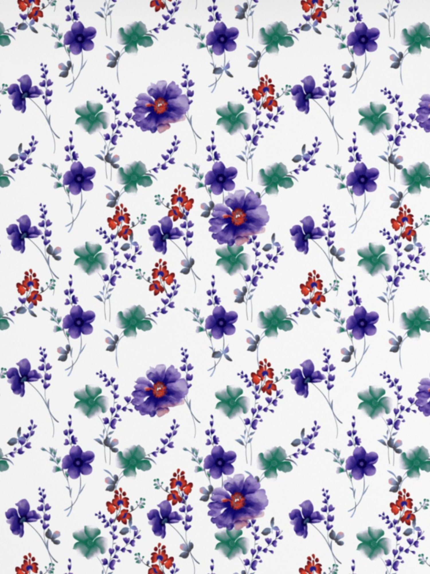 Welspun Adore Floral White 105 TC Microfiber Double Bedsheet with 2 Pillow Covers