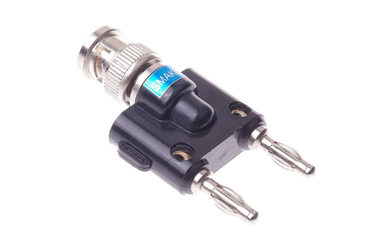 SMAKN&reg; Adapter BNC male to Y dual 4mm banana bullet plug Binding posts