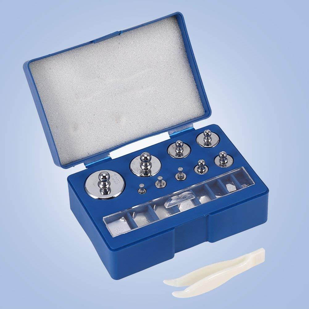 Precision Calibration Weight 1g 2g 5g 10g 20g 50g 100g Scale Balance Weight Calibration Jewelry Scale Weight Set Tweezer 0.1g 0.2g 0.5g 0.1g 0.2g Steel Calibration Weight Kit