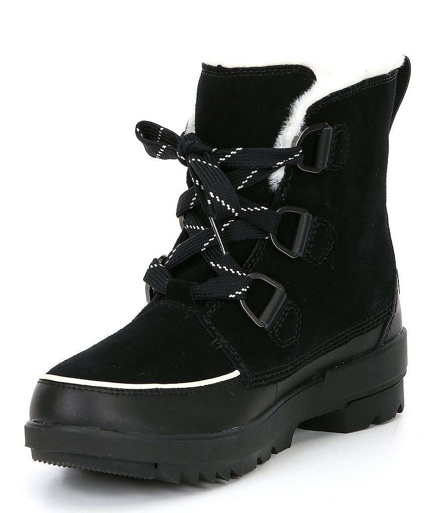 Sorel Tivoli IV Faux Fur Collar Waterproof Suede Lug Sole Winter Booties