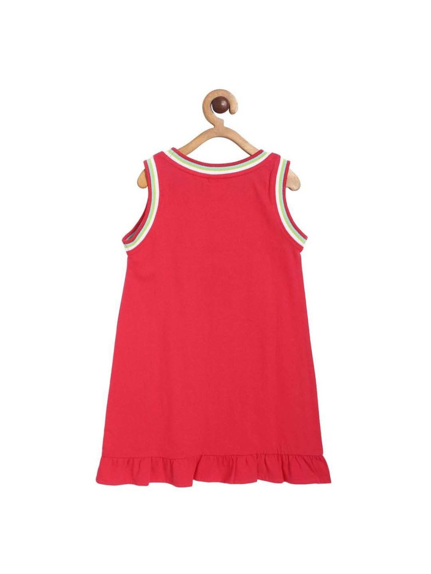 MINIKLUB Kids Red Cotton Printed Top