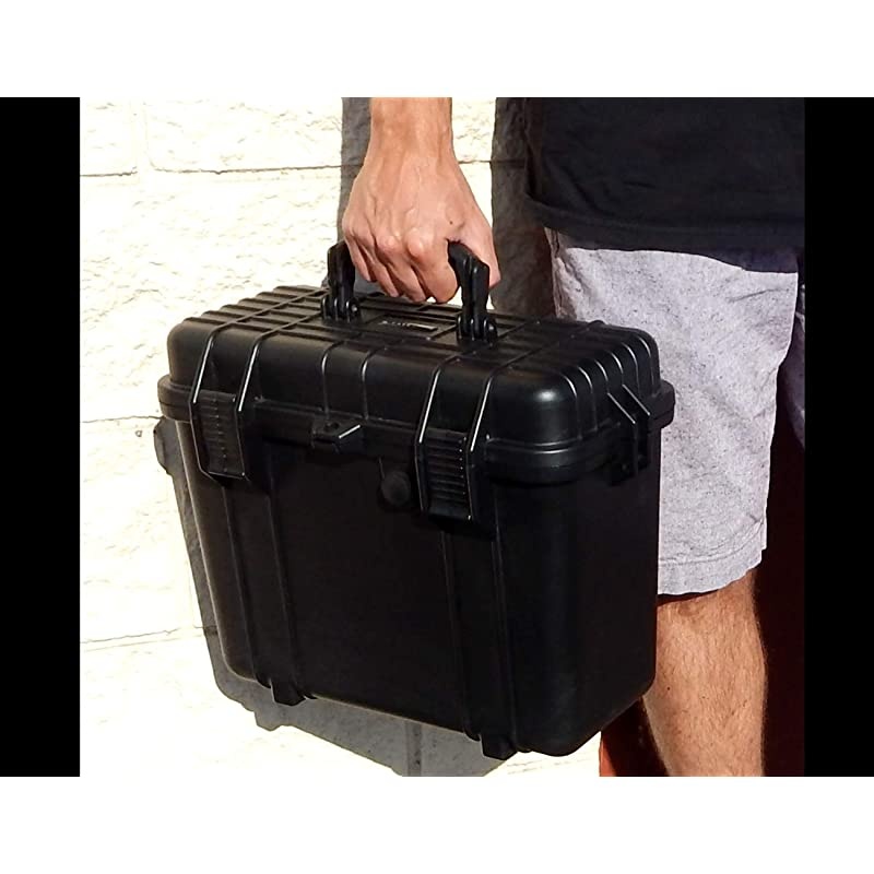 Wireless Microphone Hard Case &ndash; 8 Slot Mic Case Fits Sennheiser, Shure Mic, Audio-Technica Microphones and More Wireless Mic System Transmitter Receiver Microphones