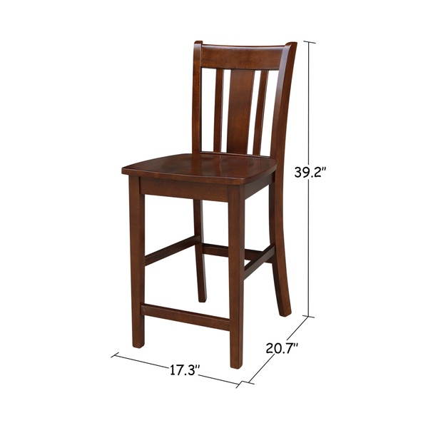 International Concepts S581-102 San Remo Counterheight Stool - 24'' SH Espresso