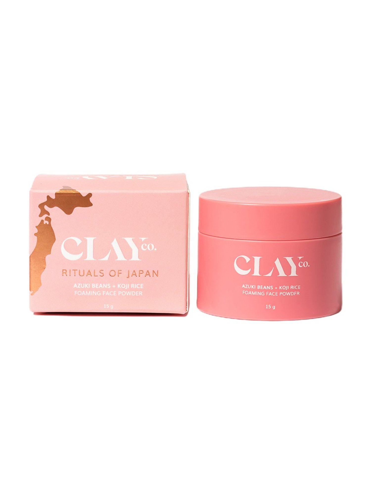 CLAYco Azuki Beans + Koji Rice Foaming Face Powder - 15 gm