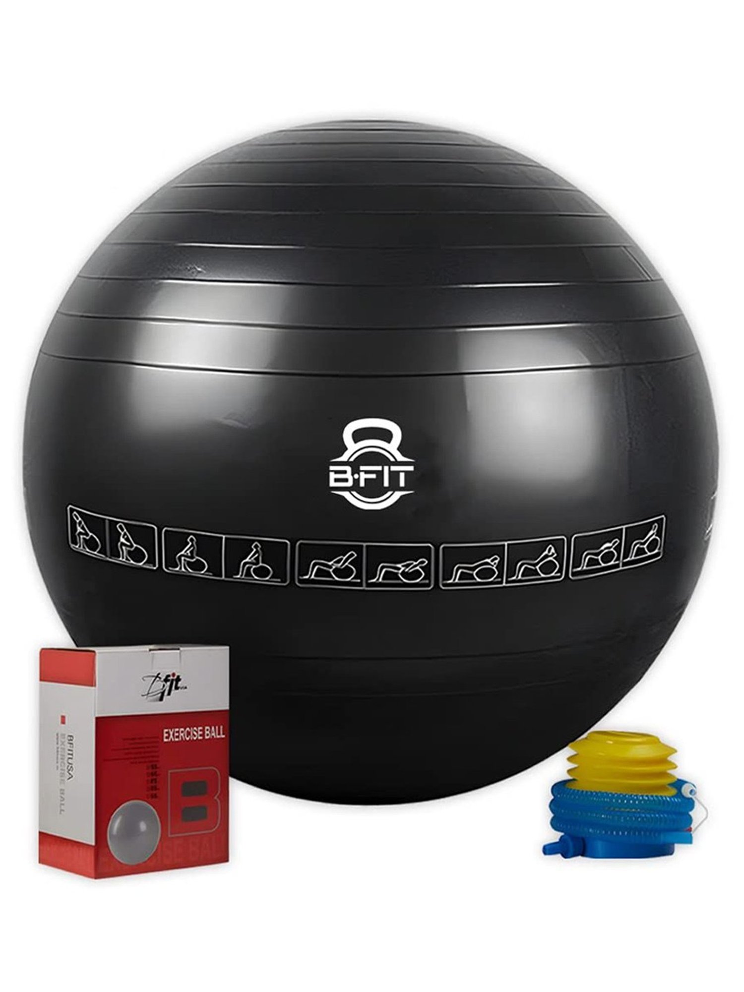 NODENS Blue Anti-Burst Gym Ball (95 cm)