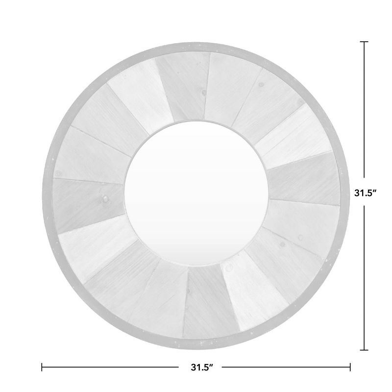 31.5" x 1" x 31.5" Adler Rustic Farmhouse Wood Mirror Natural Wood - FirsTime & Co.