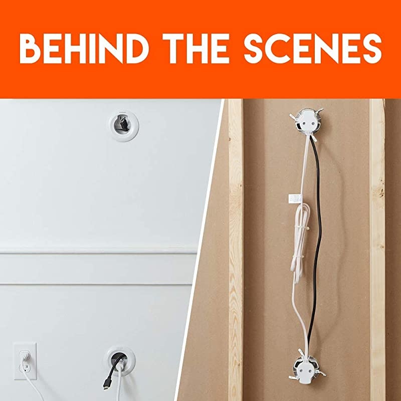in Wall Cable Management Kit Hide TV Power Cables amp Low Voltage Wires Behind The Wall Perfect for Wall Mounted TVs Includes Template Saw amp Low Profile Extension Cord