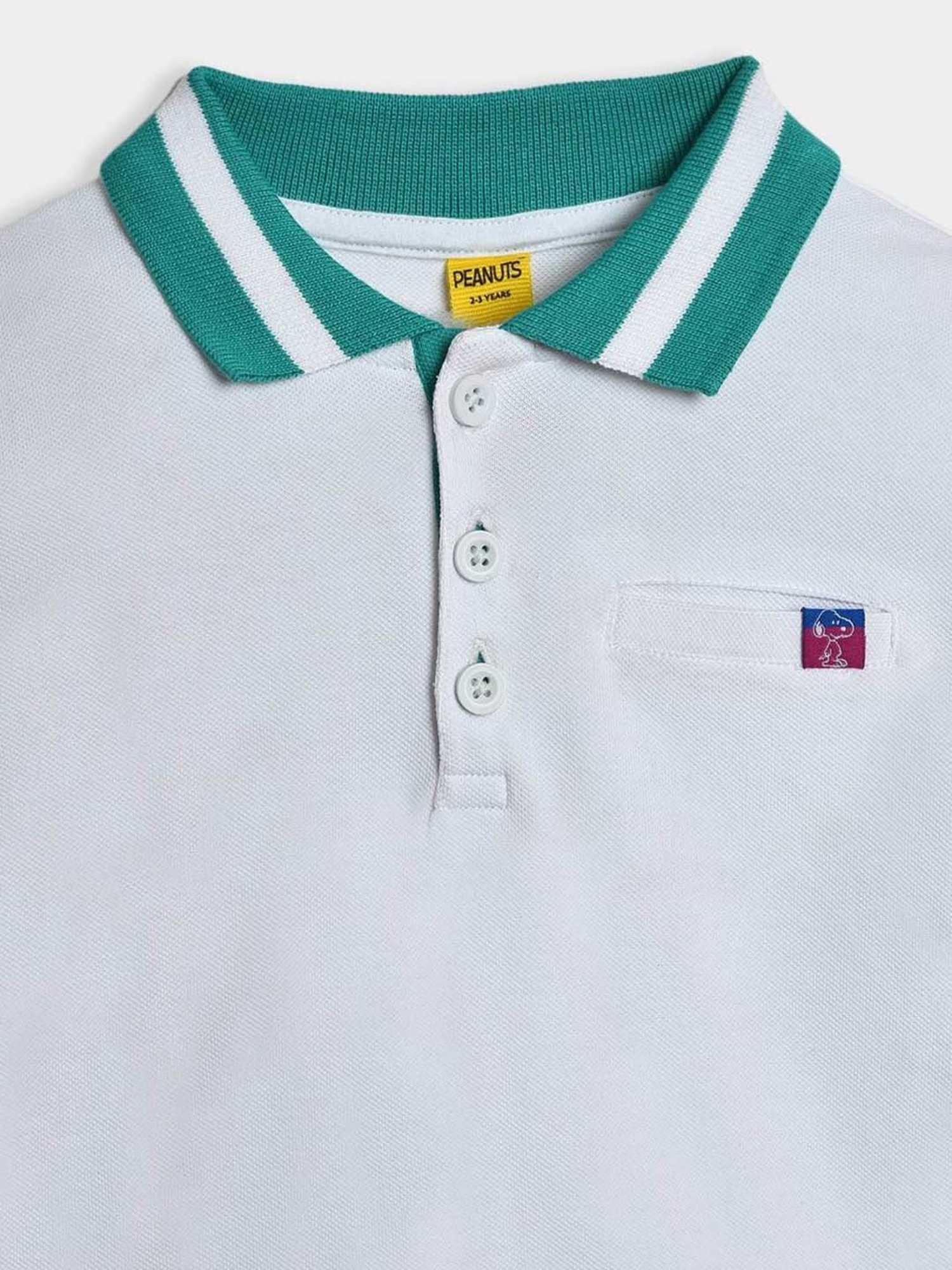 MiArcus Kids White Cotton Printed Polo T-Shirt