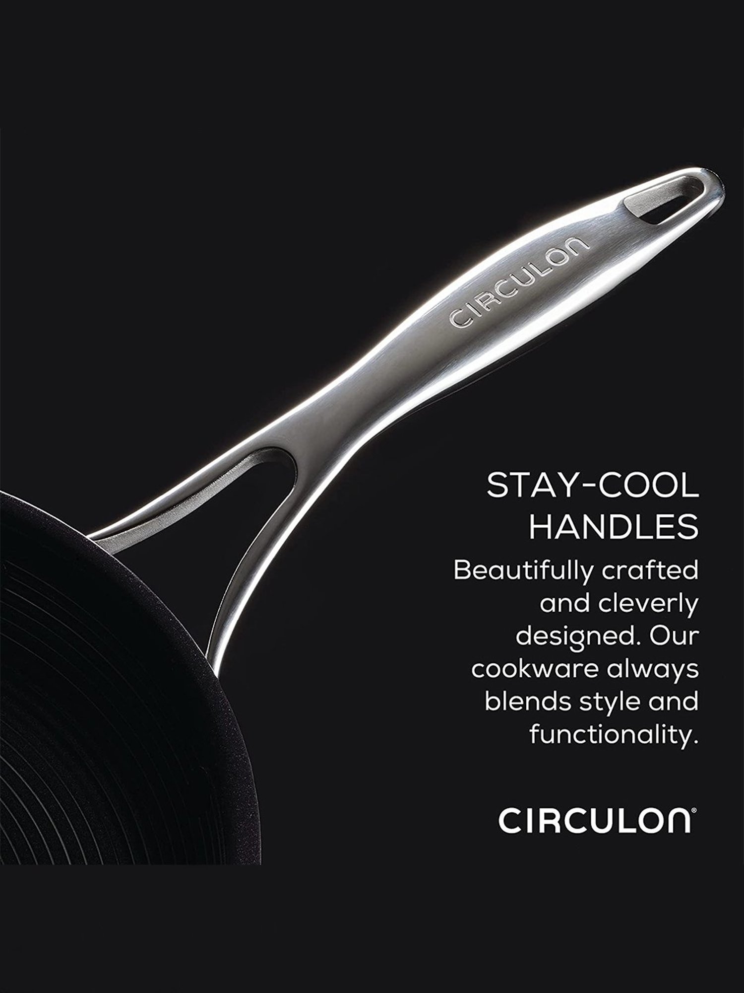 Circulon Silver Stainless Steel Non-Stick Frying Pan 25cm (1.76 L)
