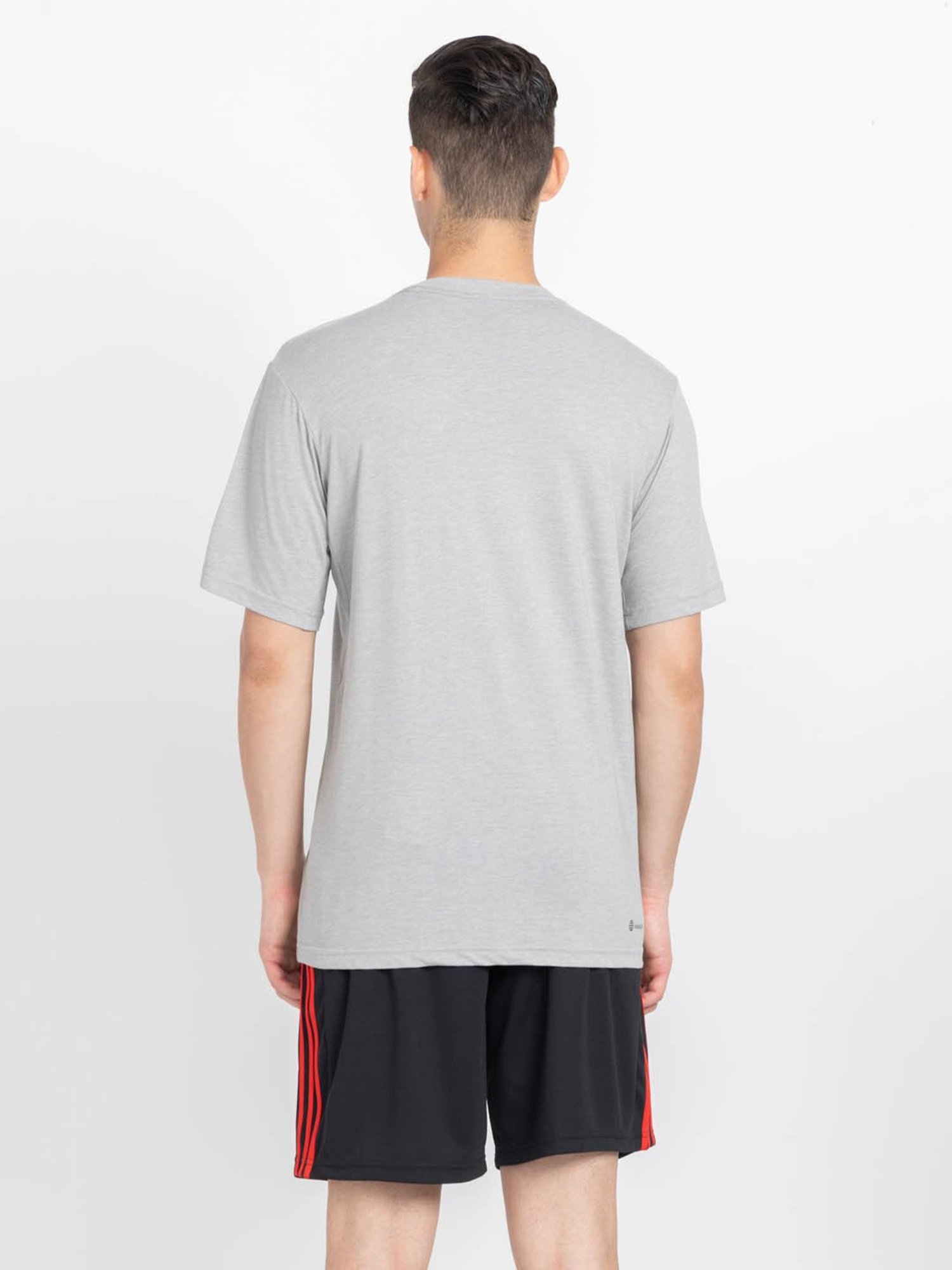 Adidas Sky Grey Regular Fit Sports T-Shirt