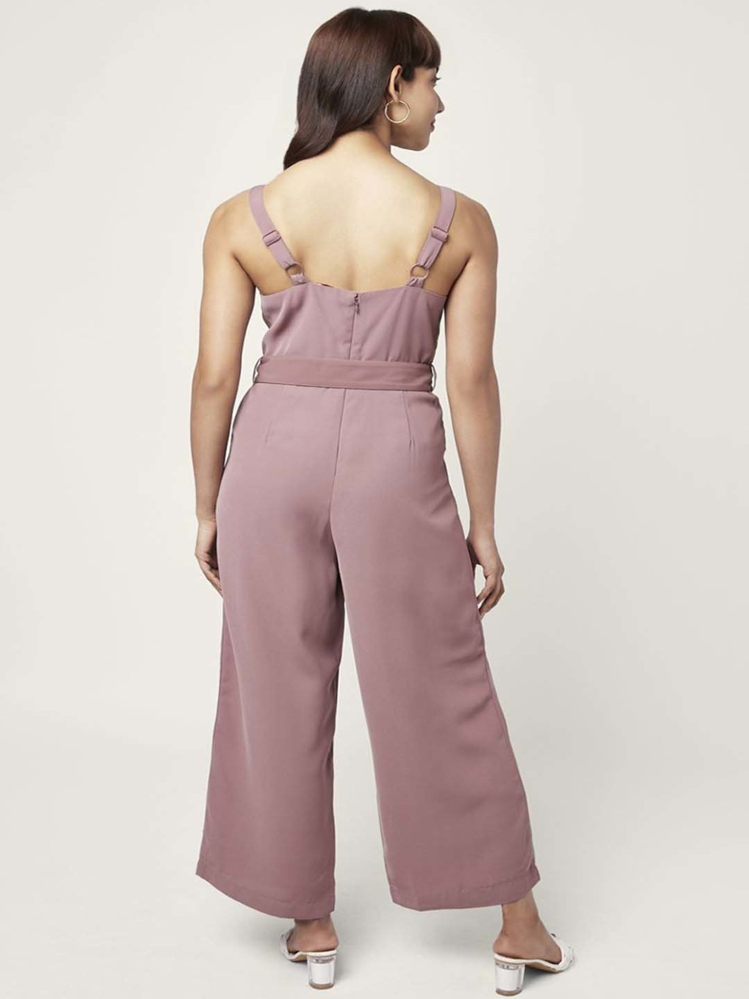 Honey by Pantaloons Brown Sleeveless Jumpsuit