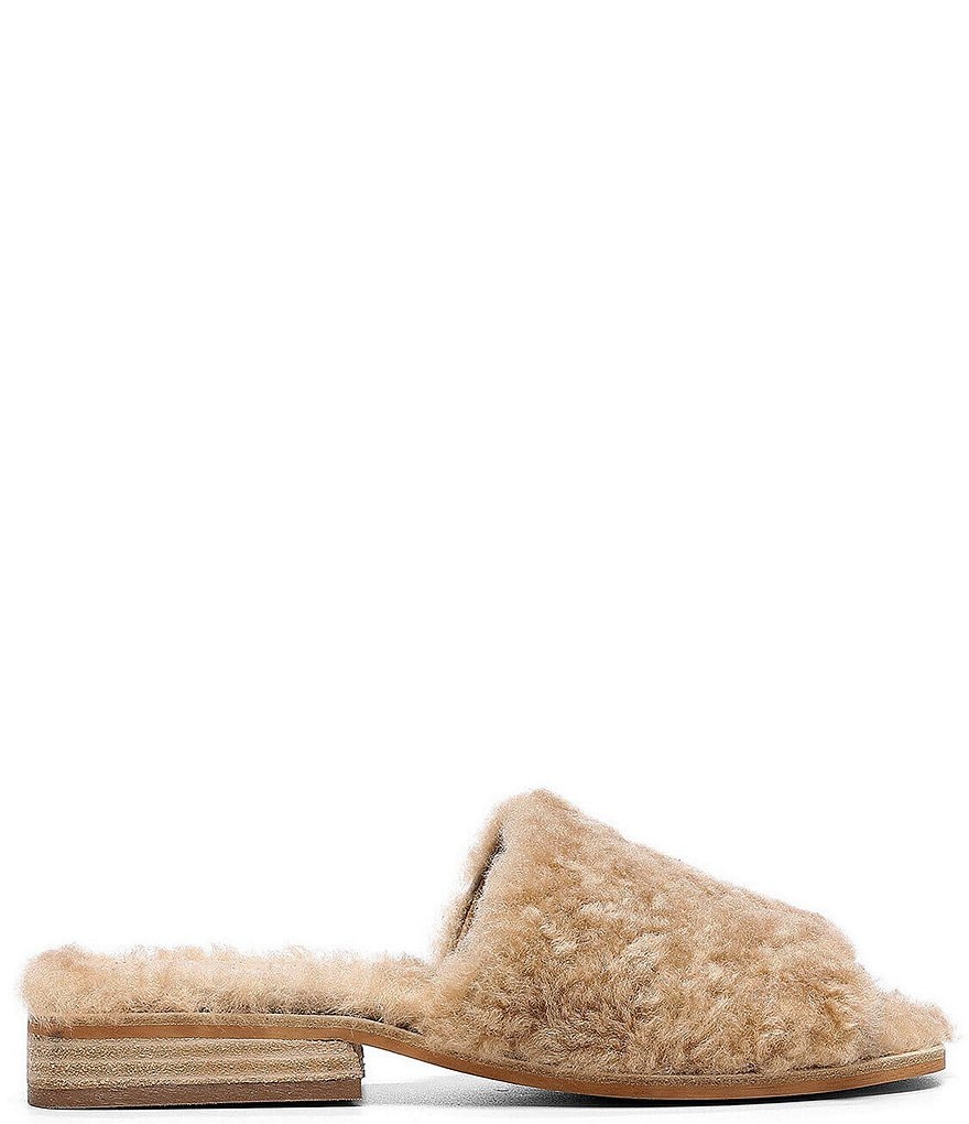 Donald Pliner Leslie Shearling Square Toe Slides
