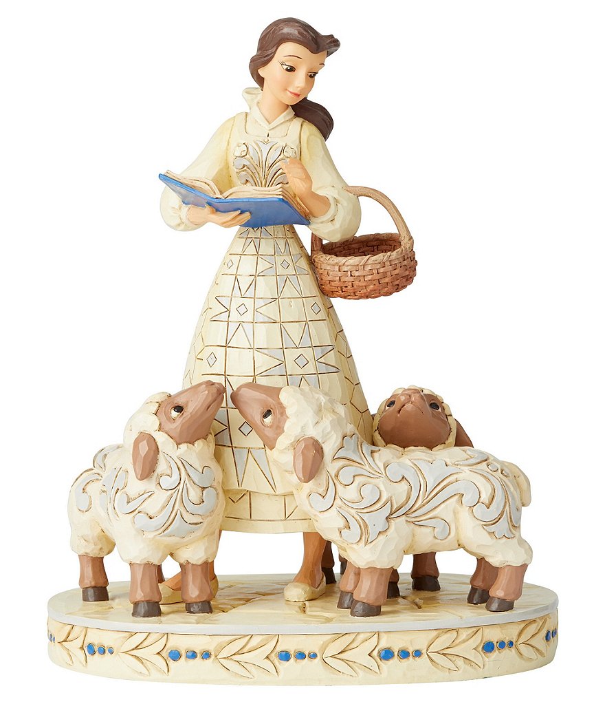 Disney Traditions by Jim Shore Belle White Woodland #double;Bookish Beauty#double; Figurine
