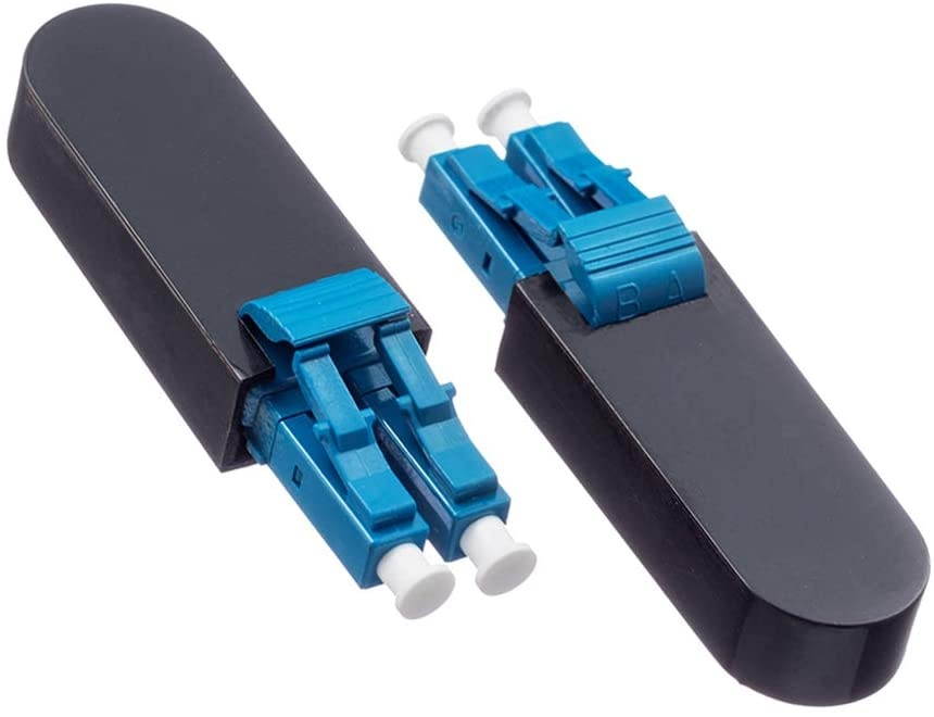 2-Pack Single Mode LC/UPC Fiber Optic Loopback Adapter Cable Singlemode 9/125 Test Plug for Testing Applications