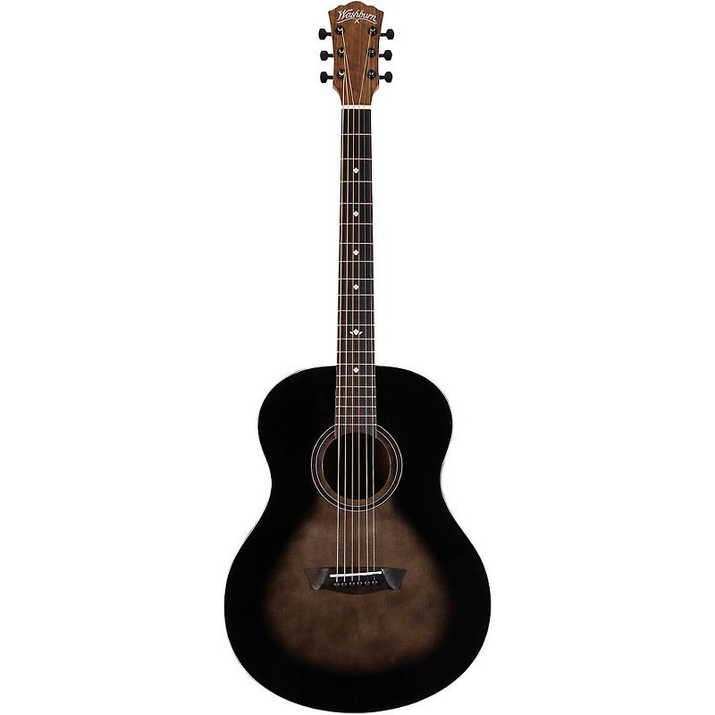 Washburn Bella Tono Novo S9 Studio Acoustic Guitar Transparent Charcoal Burst