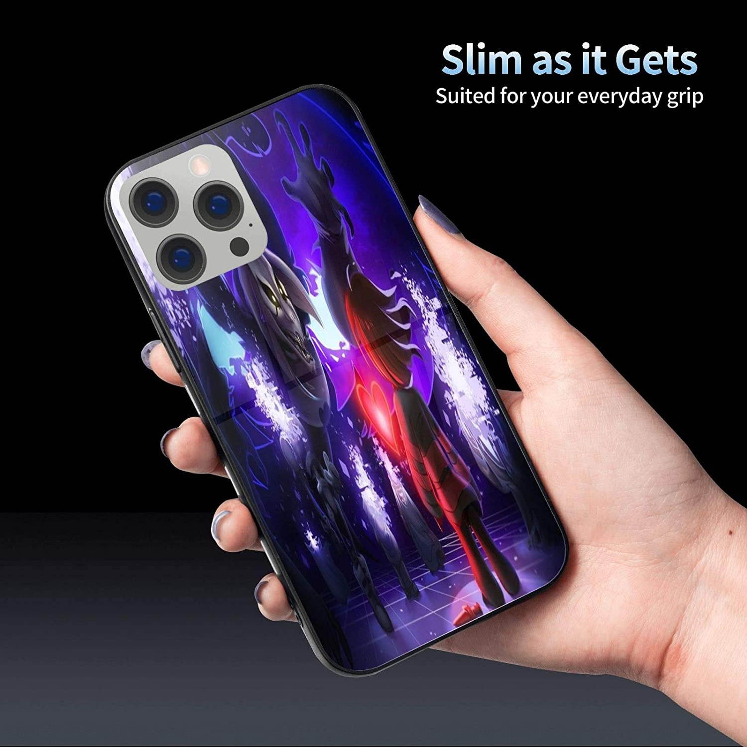 Undertale Sans Compatible with iPhone 12 Series Case Protective Shockproof Slim Soft TPU + Glass IP12-6.1