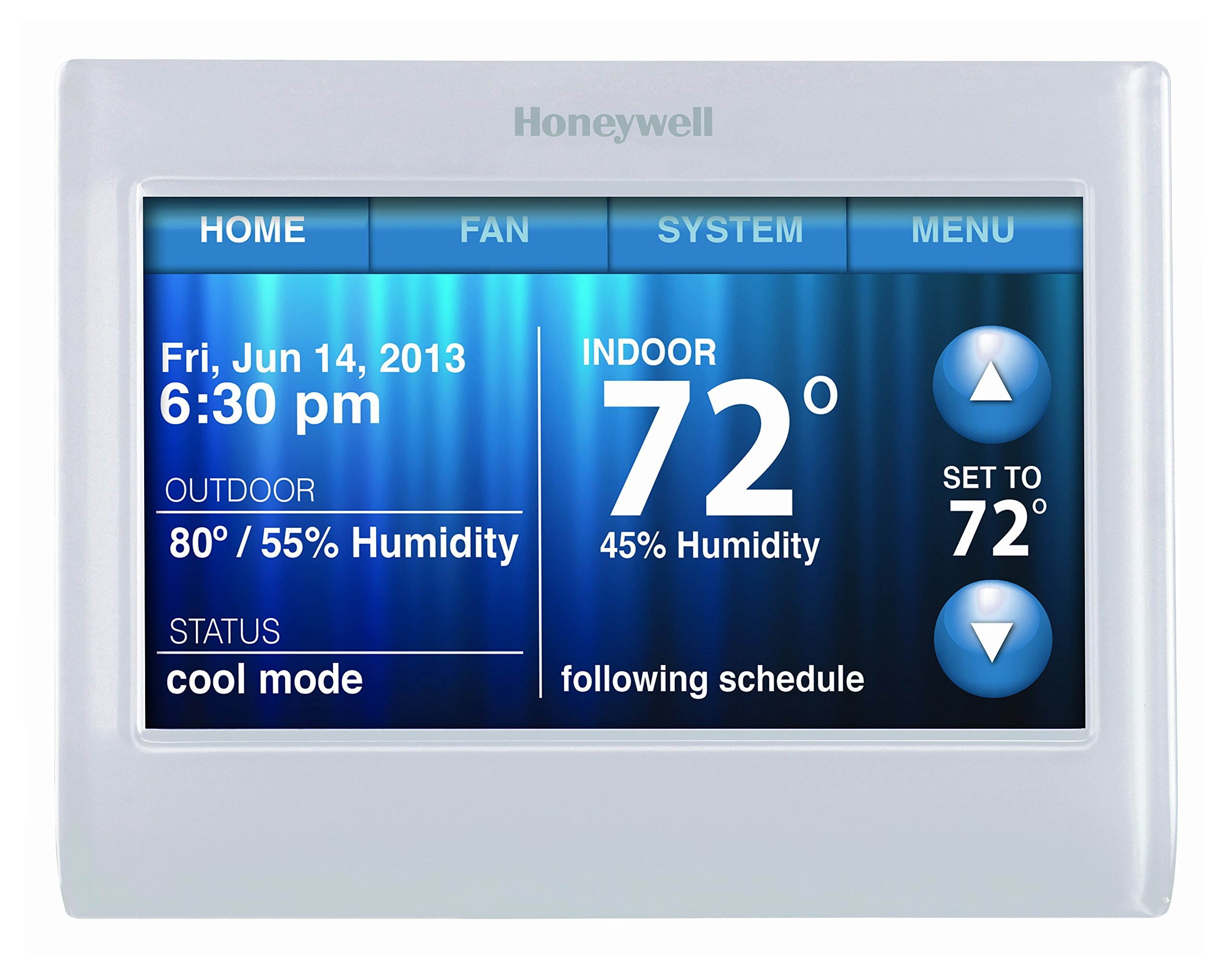 Honeywell TH9320WF5003 Wi-Fi 9000 Color Touchscreen Programmable Wi-Fi Thermostat (3H/2C)