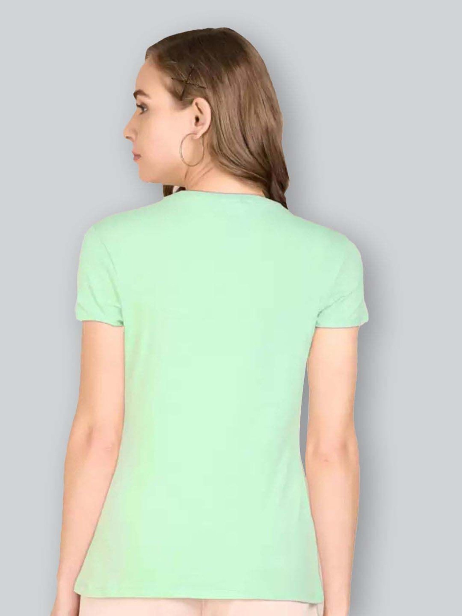 Lyra Green Cotton Printed T-Shirt