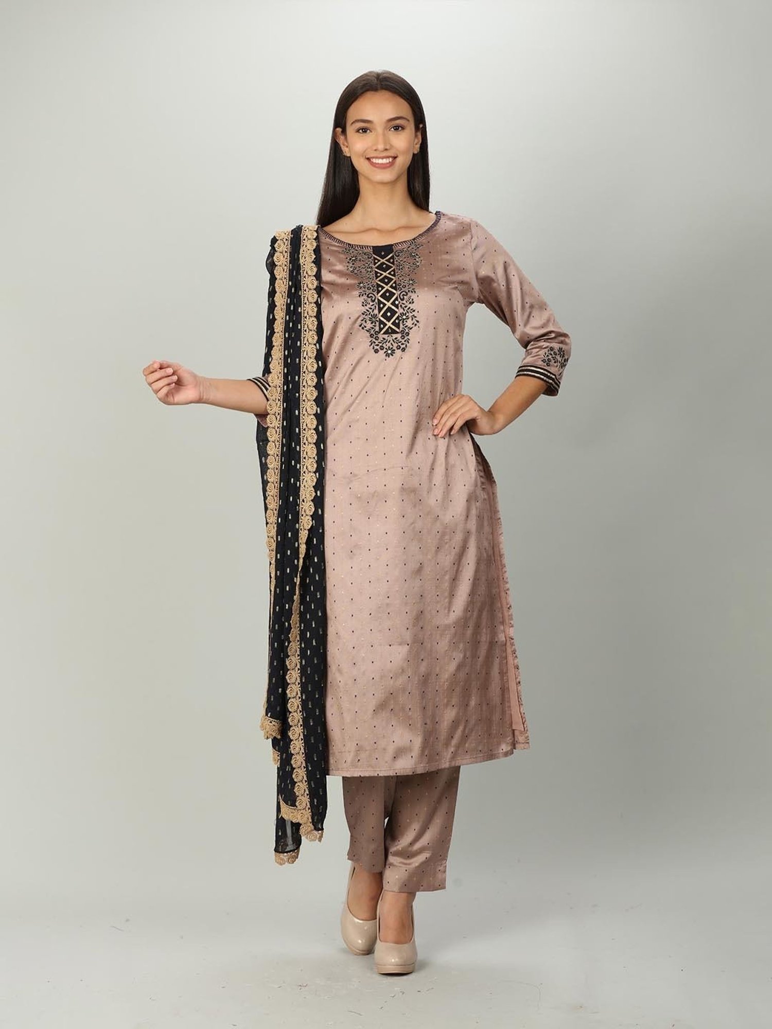 Mustard Mauve Printed Palazzos