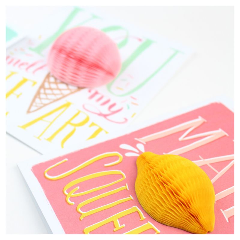 3ct Fruit Pop-up Greeting Cards