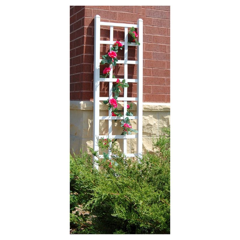 75" Elmwood Vinyl Trellis - White - Dura-Trel