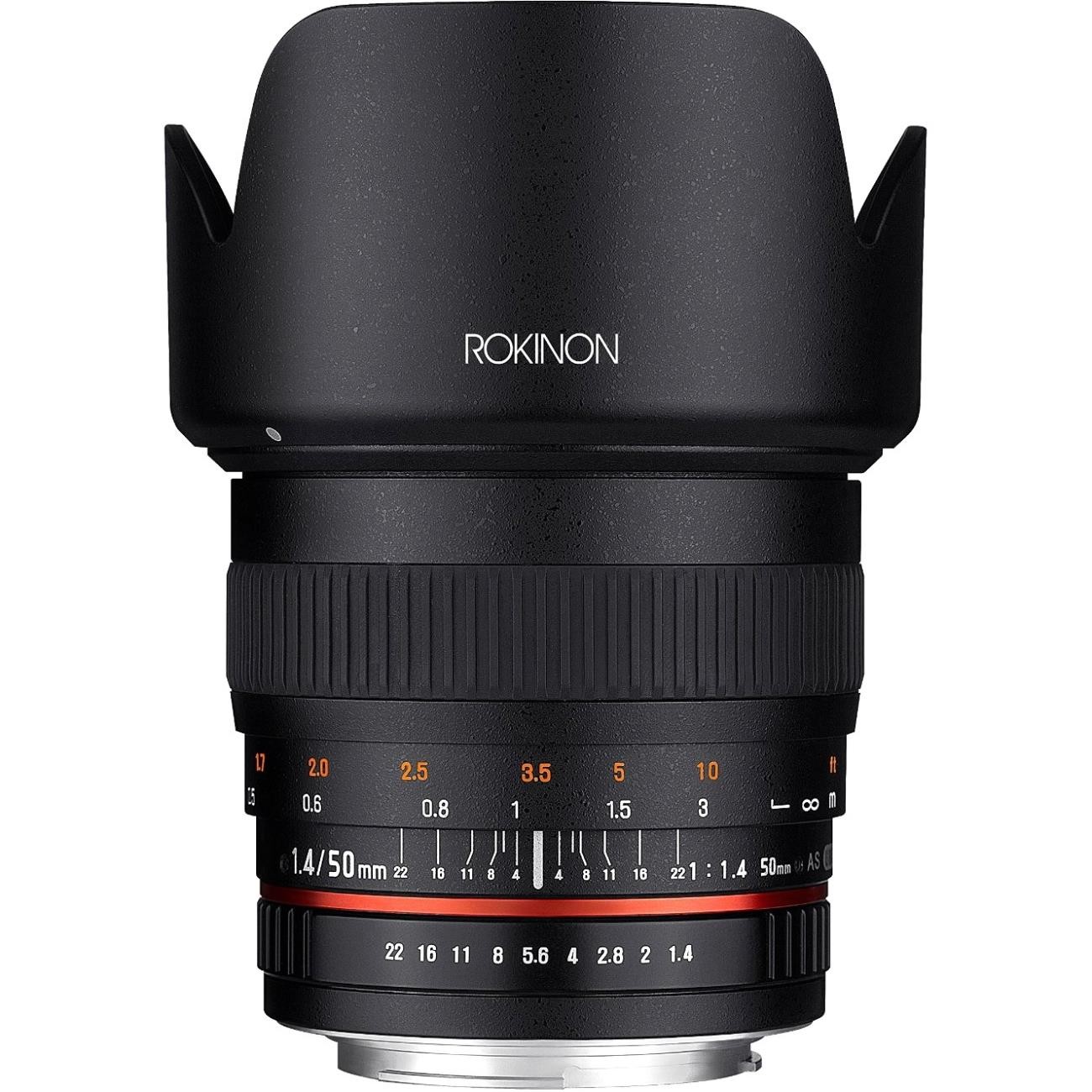 Rokinon 50mm F1.4, Manual Focus Lens for Nikon F Mount, 6 Groups #50M-N