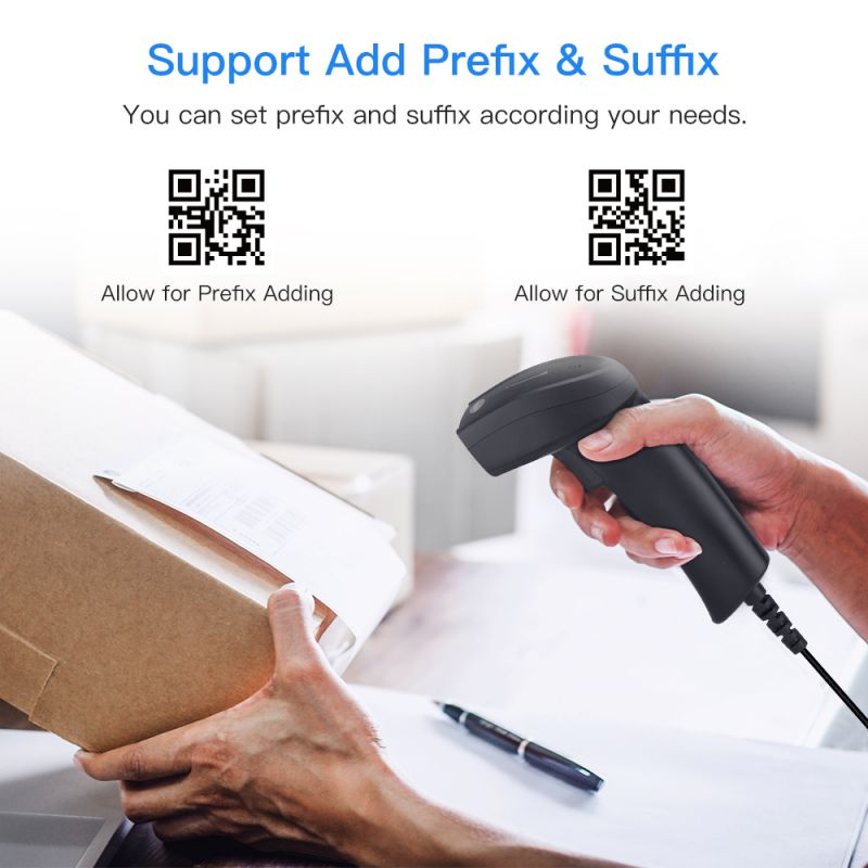 Eyoyo 1D 2D QR Handheld Wired Barcode Scanner, CCD PDF417 Data Matrix Bar Code Reader with USB cable to for Computer, PC, Laptop, Desktop Support windows xp/7/8/10, Mac OS, Linux System