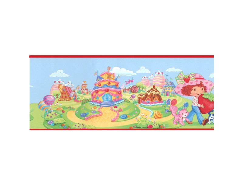 12ft Self Stick Wall Border Accent Roll - Strawberry Shortcake..