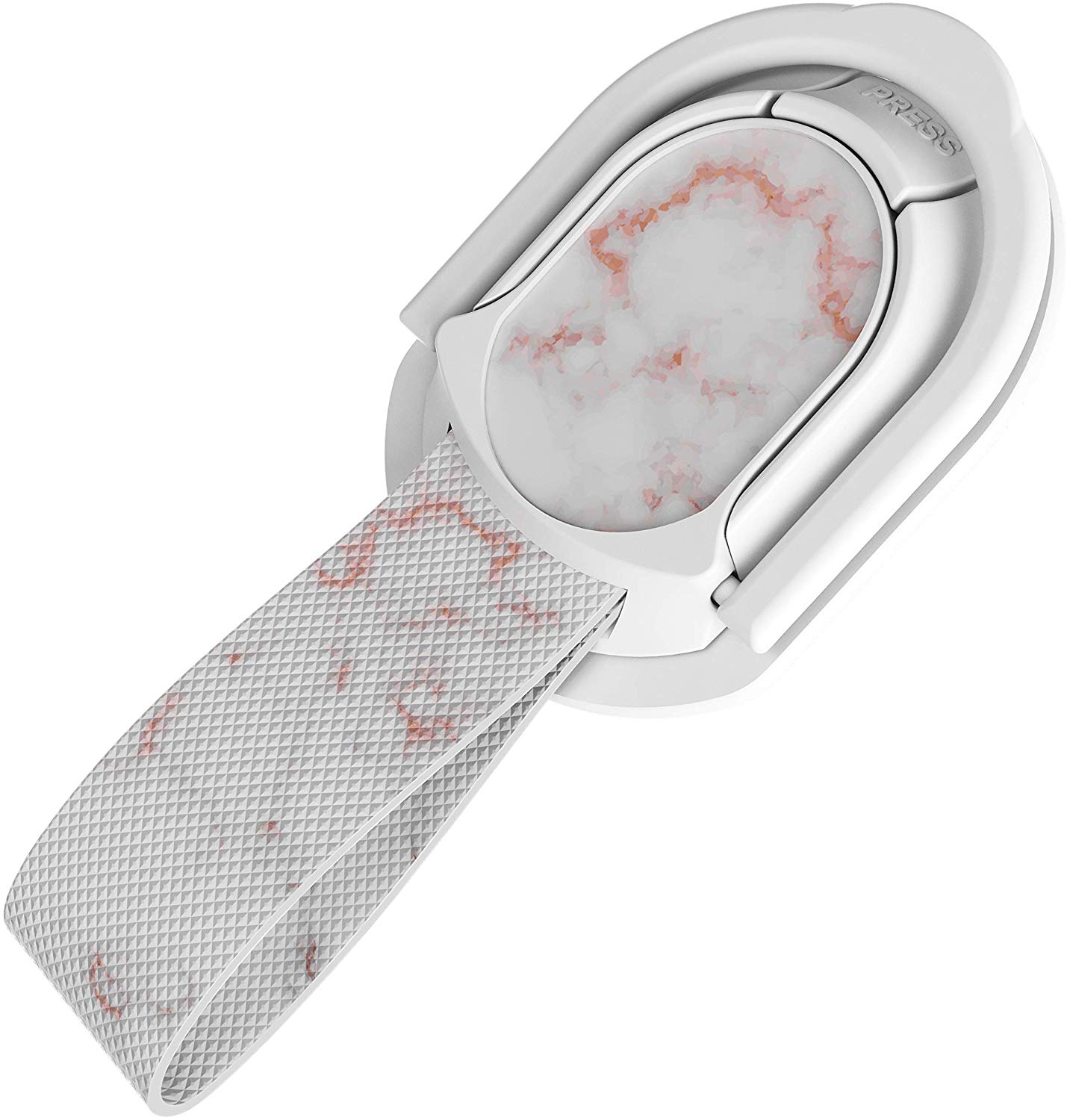 Ghostek Loop Phone Ring Holder Strap with Stand and Smartphone Car Holder Magnet Cute iPhone Grips for Women Perfect for Taking Selfies Removable for Wireless Charging Compatible - (Floral Fuchsia)