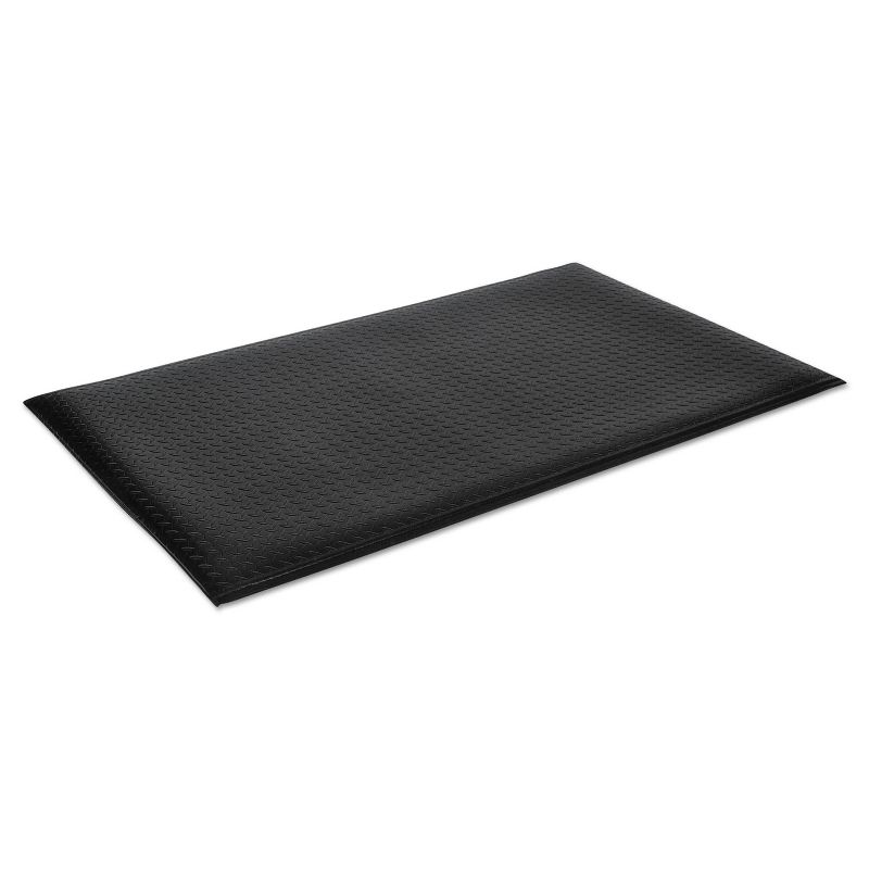 3'x5' Rectangle Solid Floor Mat Black - Crown