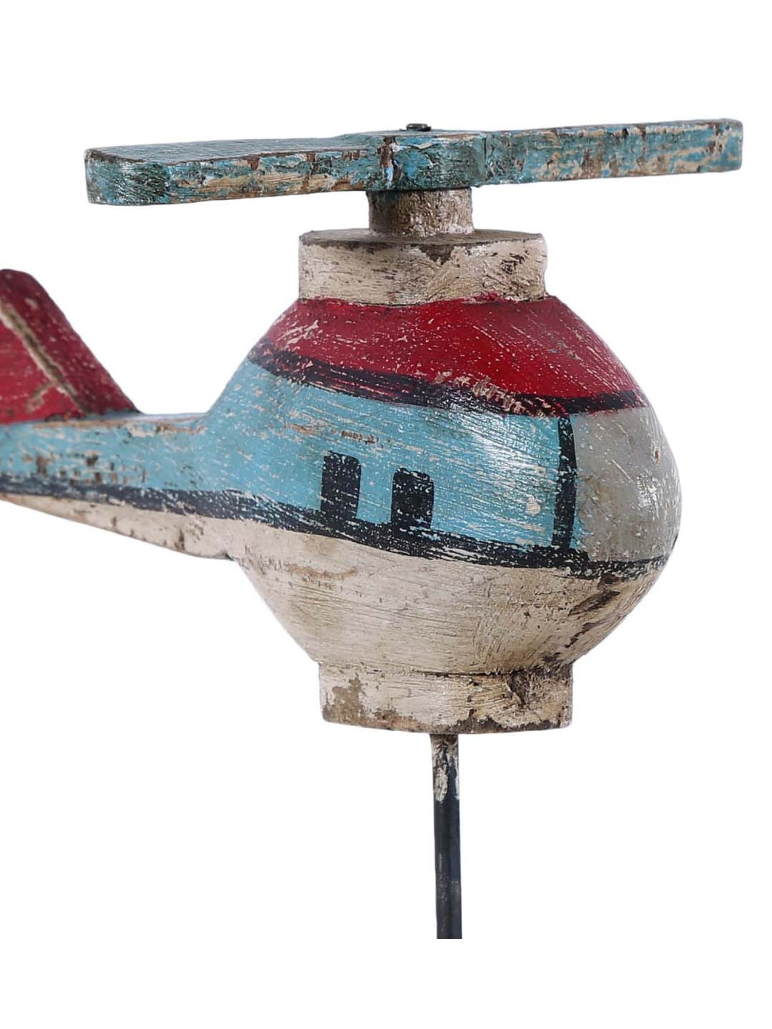 Artisans Rose Multicolor Wood Helicopter Accessory - Set of 1