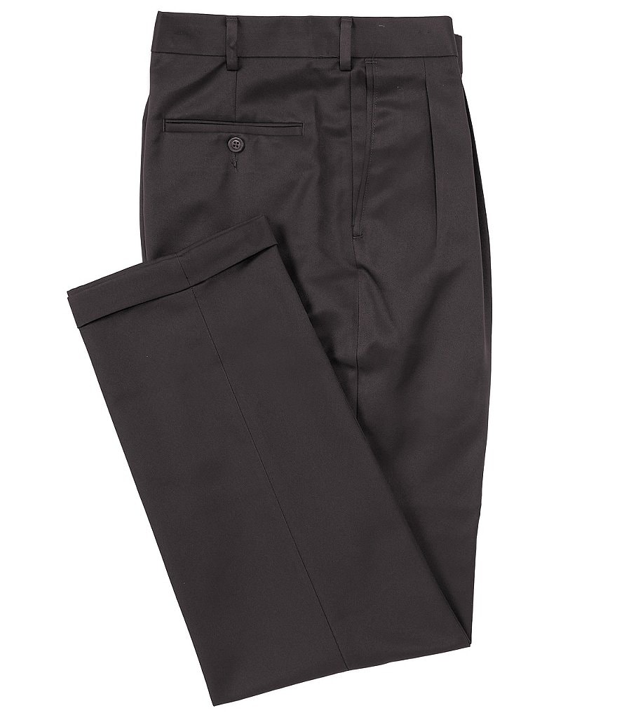 Roundtree & YorkeTravel Smart Non-Iron Pleated Ultimate Comfort Microfiber Stretch Fashion Dress Pants