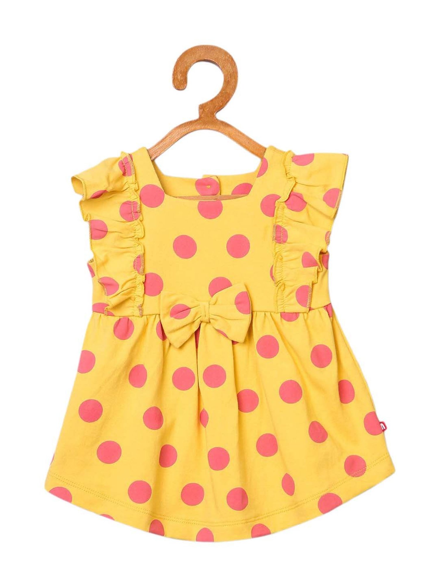 Nino Bambino Kids Yellow Cotton Printed Dress & Shorts