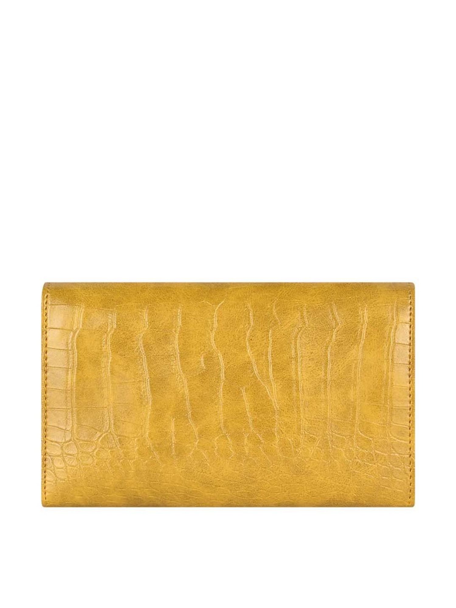 Bagsy Malone Yellow Textured Clutch