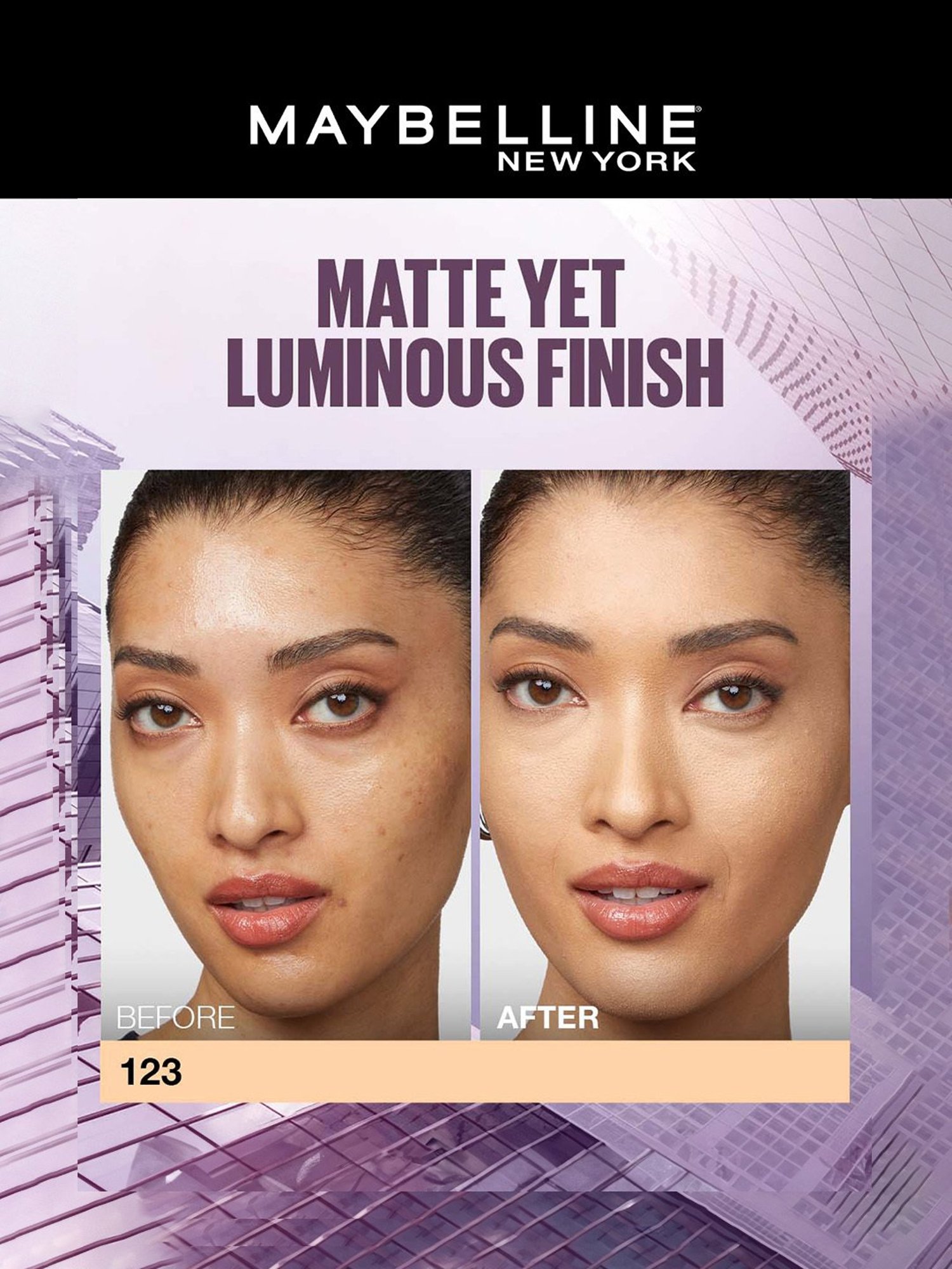 Maybelline New York Super Stay Up To 30H Lumi-Matte Foundation SPF 16 123 - 35 ml