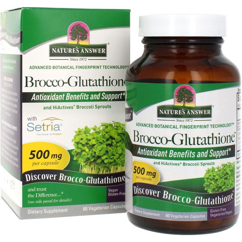 Nature's Answer Antioxidant Benefits, Brocco-Glutathione-60ct