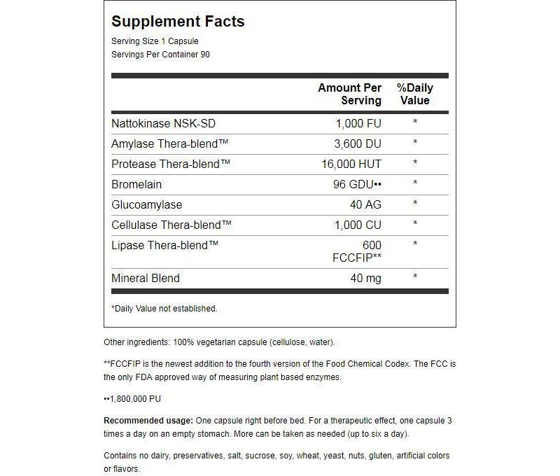 Enzymedica Dietary Supplements Natto-K Capsule 90ct.