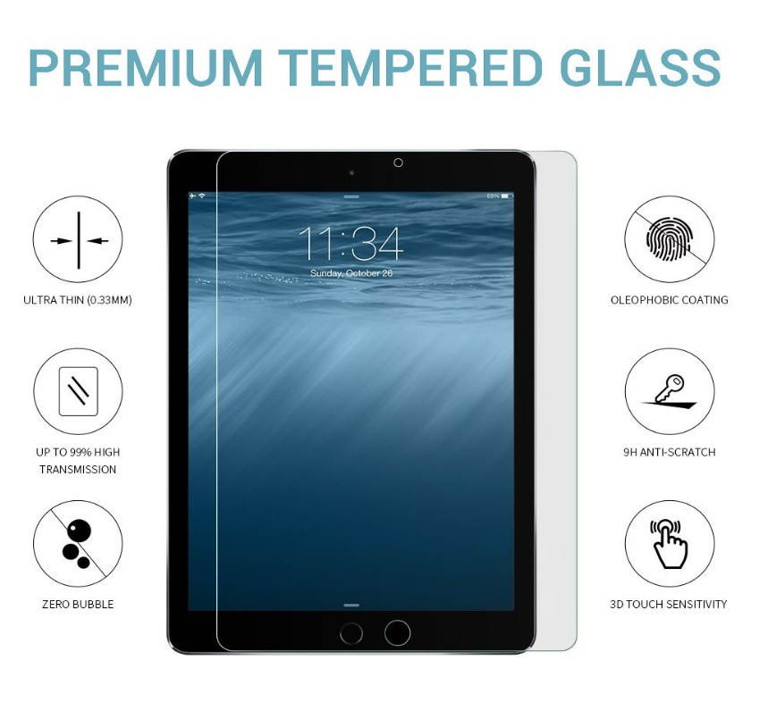 3 Pack Tempered Glass Screen Protector For iPad 10.2 inch 2019 7th Generation
